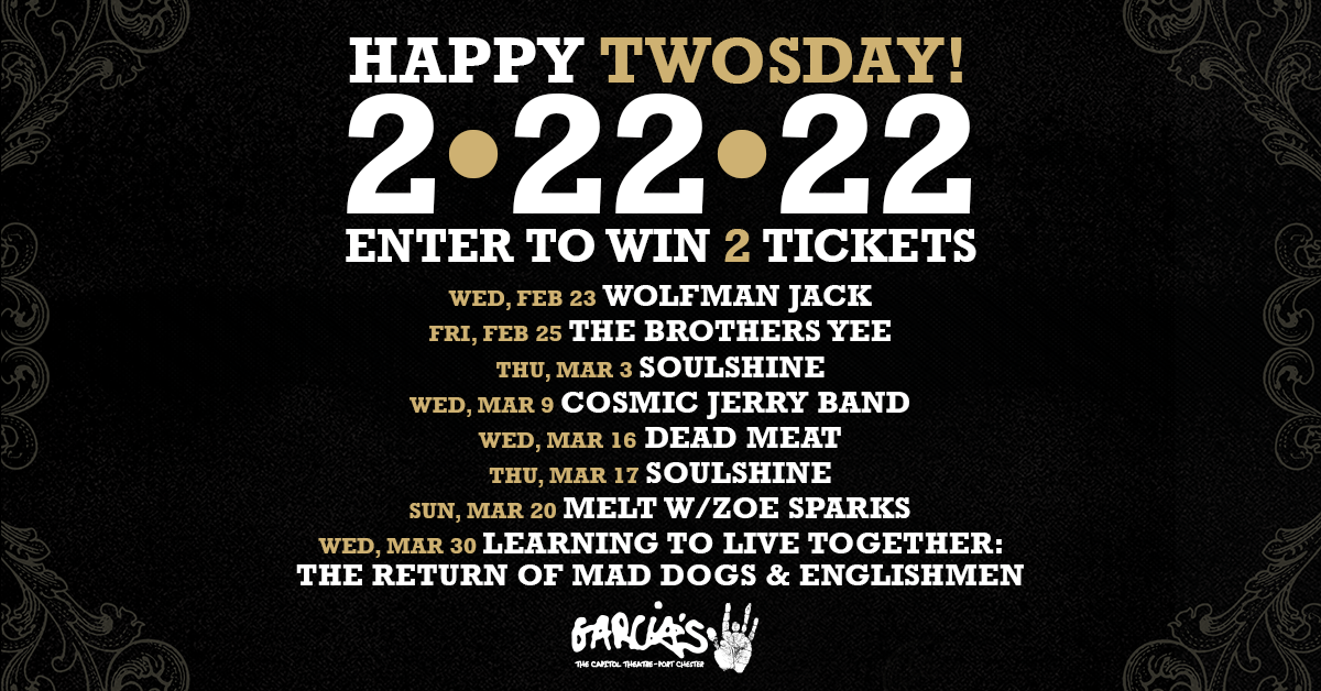 More Info for Garcia's Twosday Ticket Giveaway