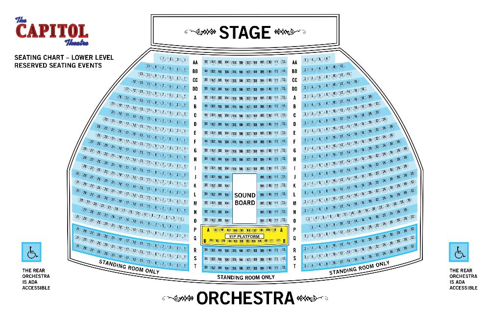 Seating Charts | The Capitol Theatre